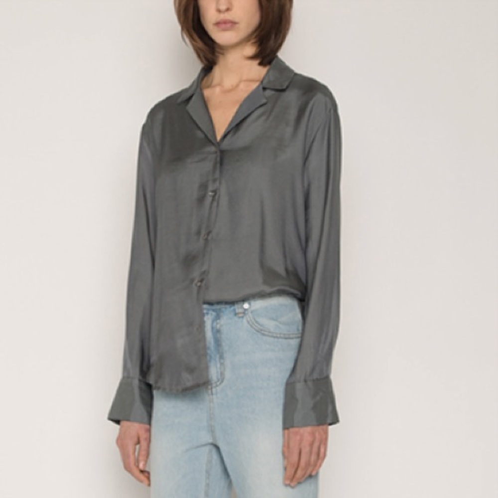 Oak + Fort Green Button Up Blouse